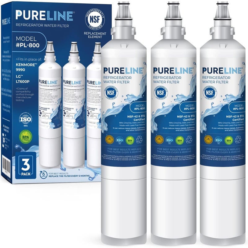 Pureline 9990, LT600P Replacement for Kenmore 9990, Kenmoreclear 46-9990, LG LT600P, 5231ja2006a, Refrigerator Water Filter - Reduces Bad Taste & Odor - Image 1